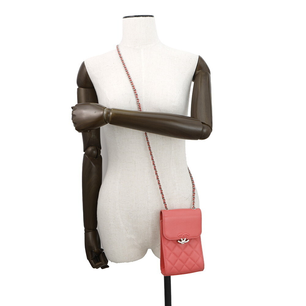 CHANEL Pink Leather Logo Shoulder Bag - Picture 4 of 16